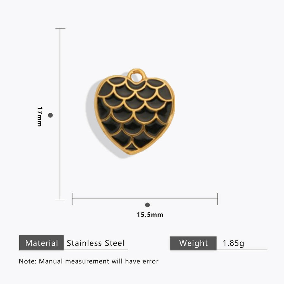 DIY Heart Bug Sun Charm Steel 18K Gold Plated JXCY1631-2406