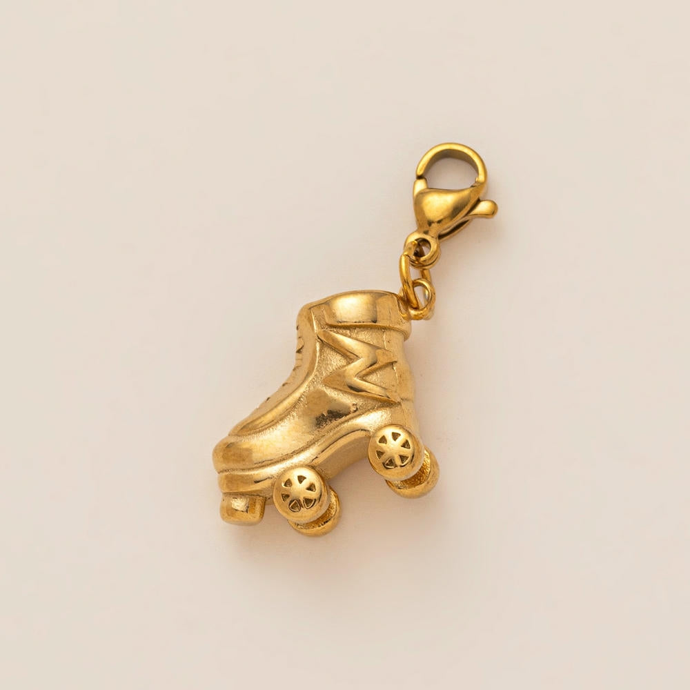Skate Earphone Shoe Trinket 18K Gold Steel JX26041261GK