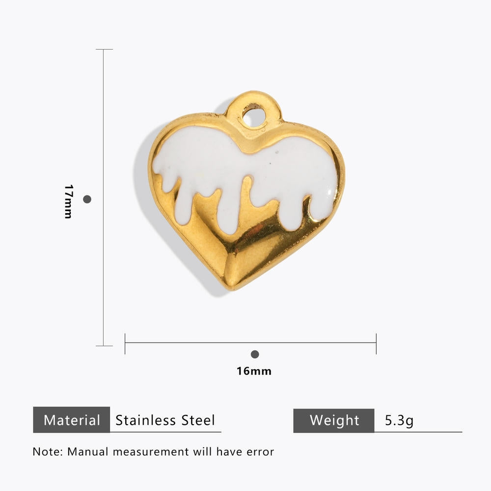 DIY Heart Bug Sun Charm Steel 18K Gold Plated JXCY1631-2406