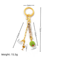 Summer Beachy Bag Charms Ocean Shell Keychain Accessories