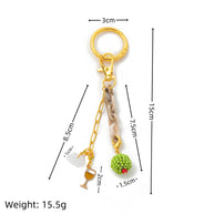 Copper DIY Street Style Keychain Bag Charm Pendant JX251501U