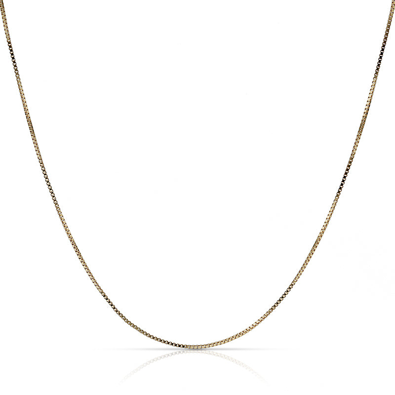 0.75mm Sterling Silver Box Chain Necklace