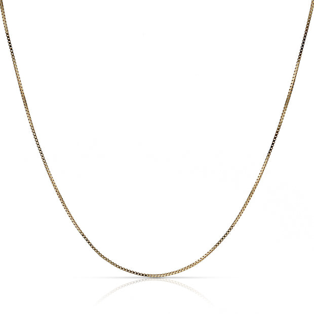 0.75mm Sterling Silver Box Chain Necklace