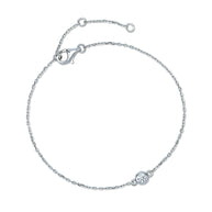 Sterling Silver Bezel Bracelet