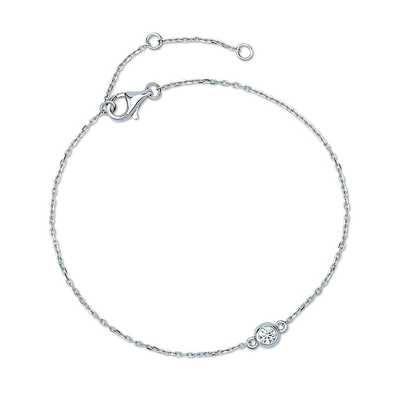 Sterling Silver Bezel Bracelet