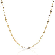Silver Paperclip Chain Necklace