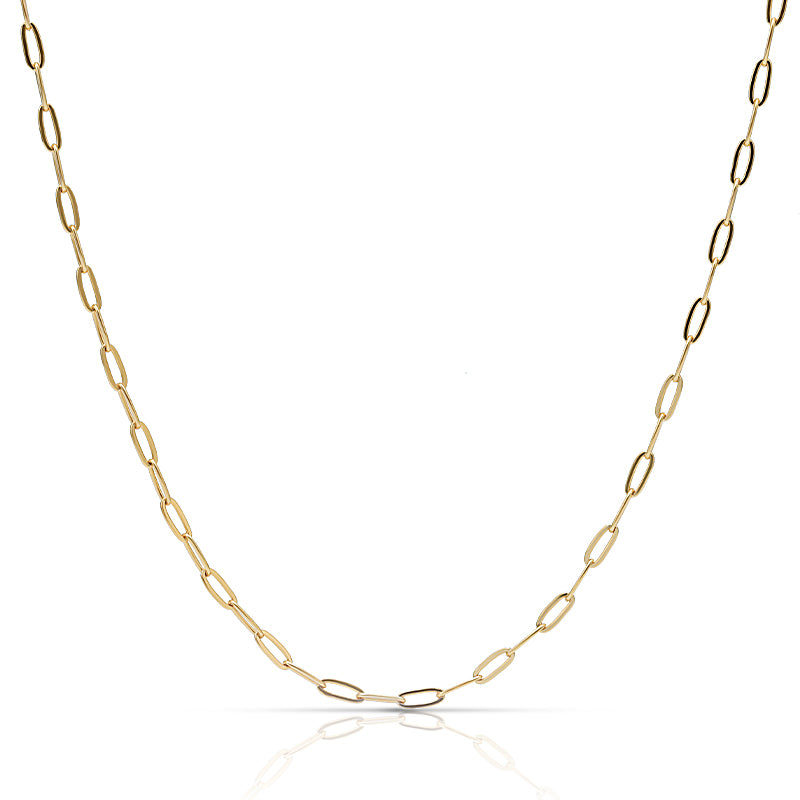 Silver Paperclip Chain Necklace