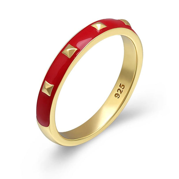 Red Enamel Ring SR00060