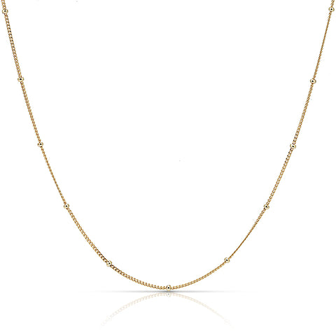 1mm Spheres Chain Necklace JX0210L