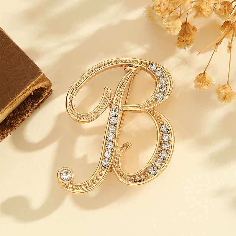 Korean Style  (A-Z) Alphabet Brooch JYYX001