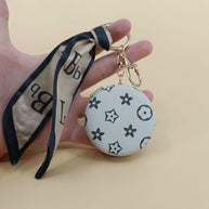 Vintage Leather Pouch | Keychain Bag | Face Mirror Holr