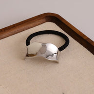 Wave Plated Golden Metal Hair Tie JTG18542