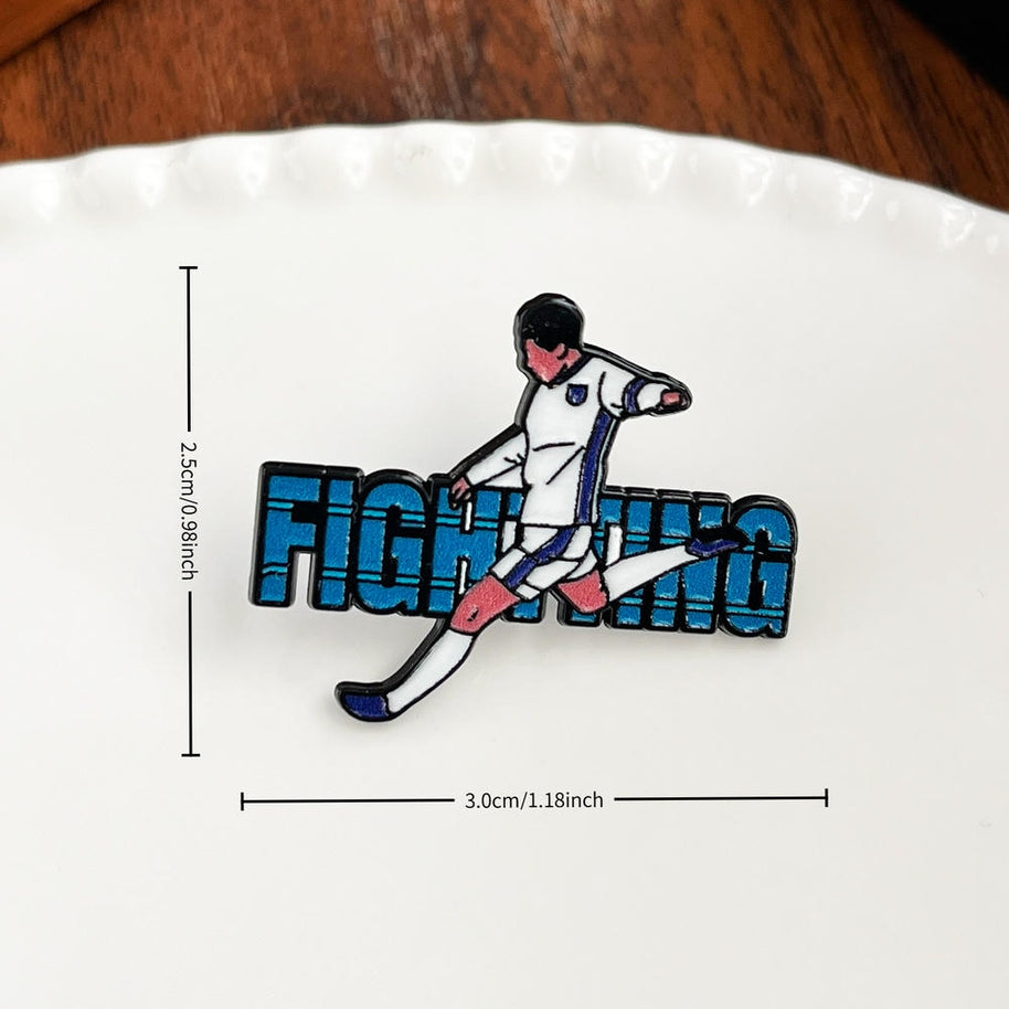 Football Player Pin | Sports Enamel Badge | Backpack cor