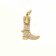 Stainless Steel Cowboy Hat Boot Horseshoe DIY Pendant 18K