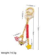 Dopamine Style DIY Charm Whimsical Keychain Pendant for Women