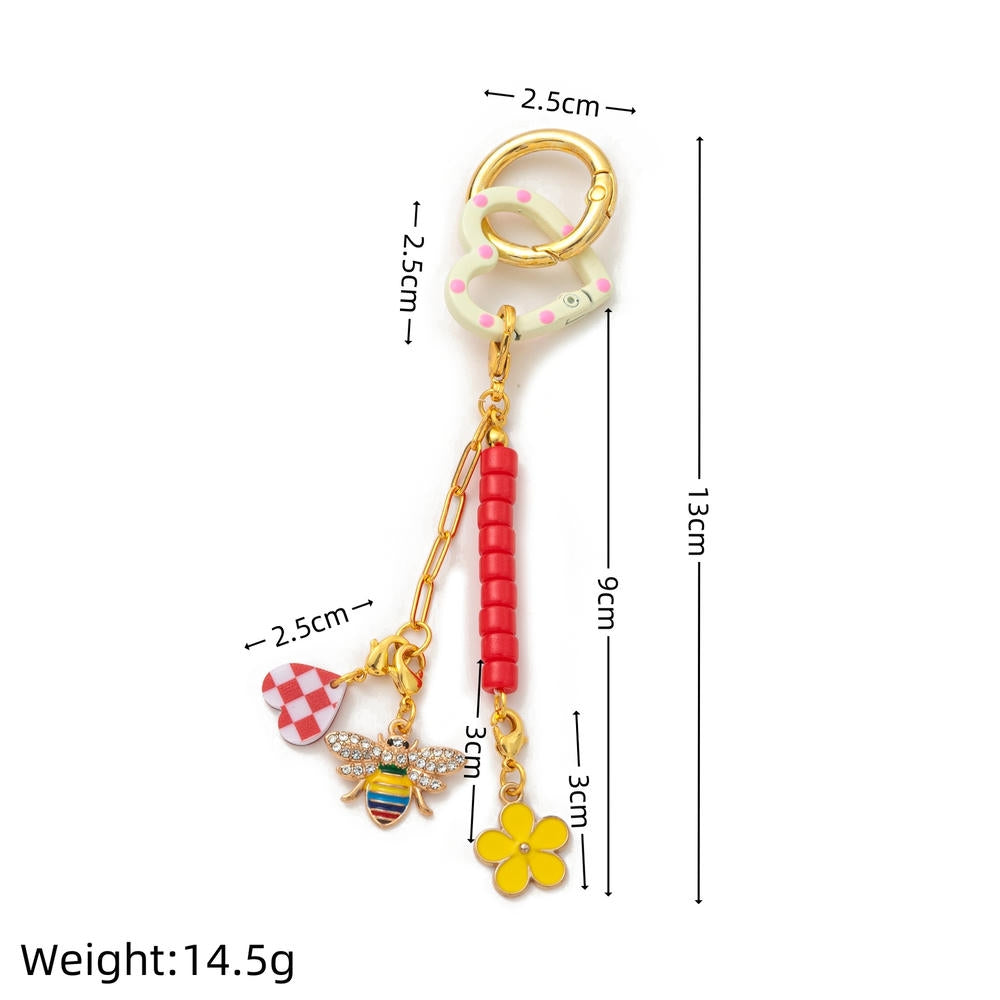 Dopamine Style DIY Charm Whimsical Keychain Pendant for Women
