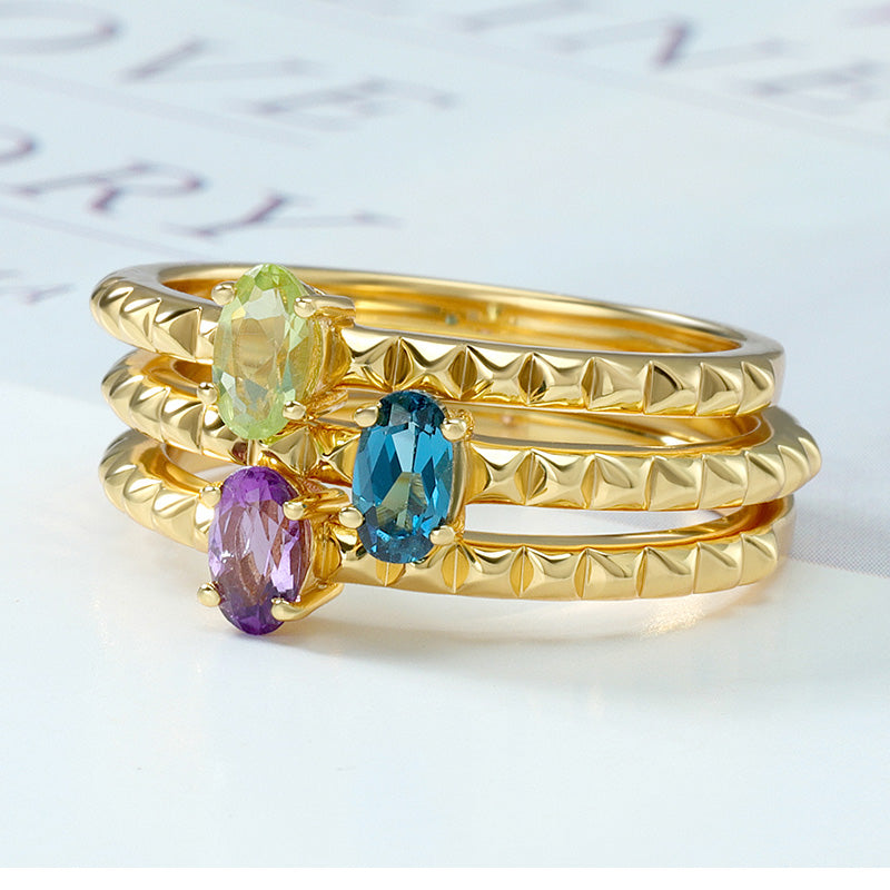 Oval London Blue Topaz Ring