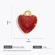 DIY Heart Bug Sun Charm Steel 18K Gold Plated JXCY1631-2406