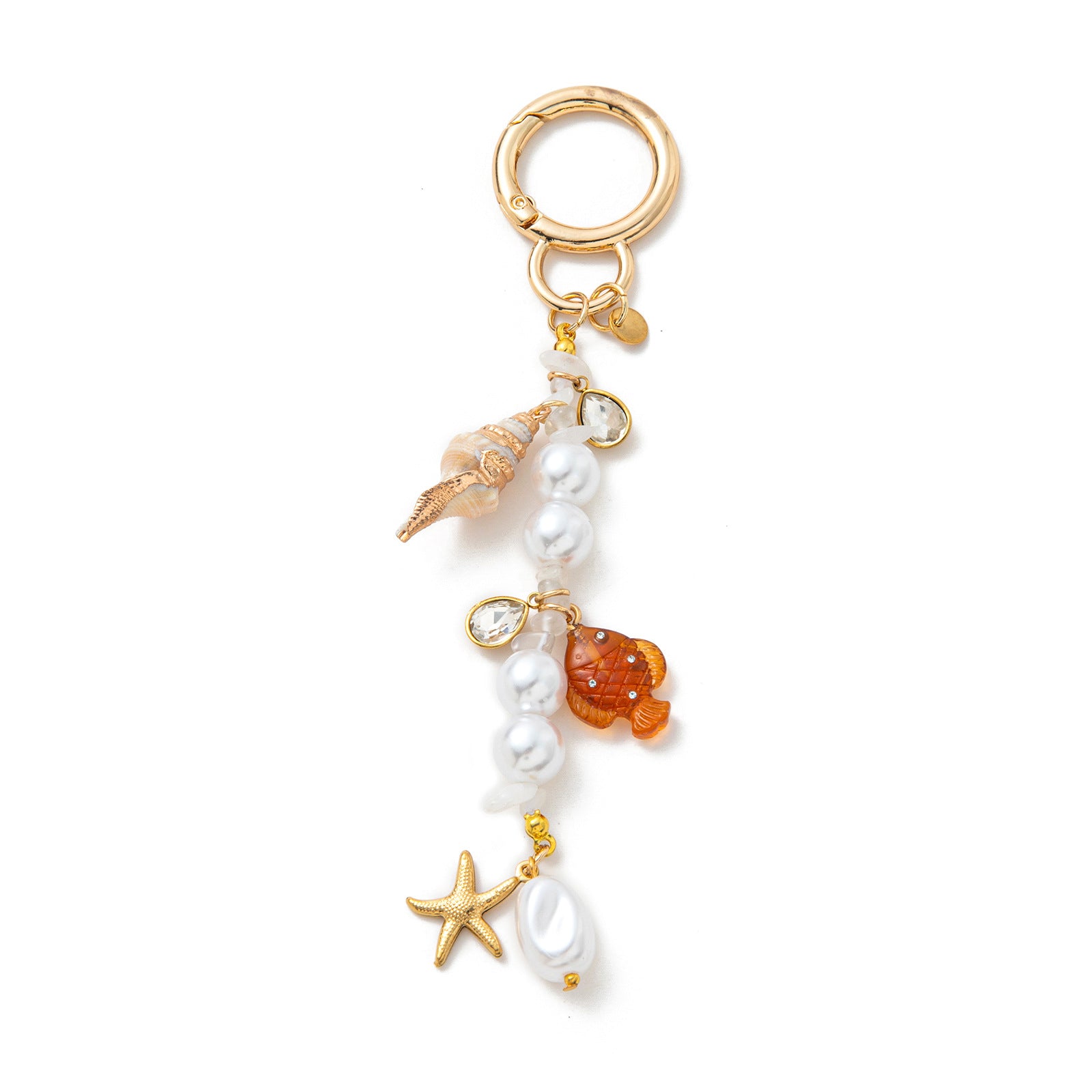 Summer Beachy Bag Charms Ocean Shell Keychain Accessories
