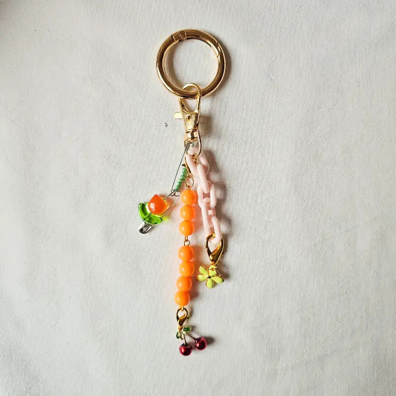 Dopamine DIY Colorful Beaded Bag Keychain Charm JX26032073GK
