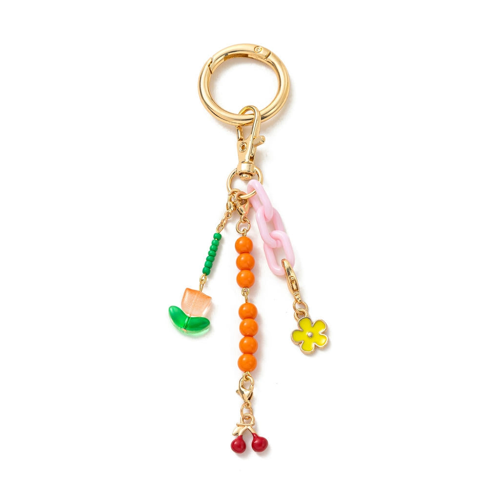 Dopamine Style DIY Charm Whimsical Keychain Pendant for Women