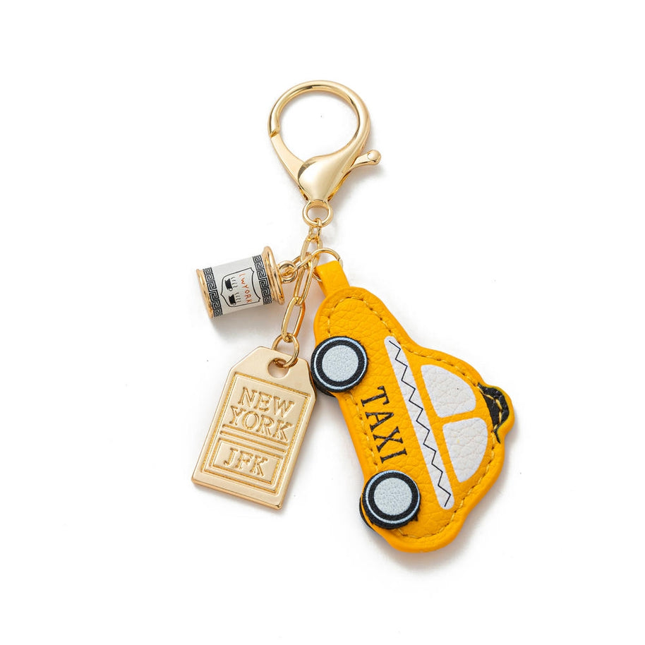 18K Gold Plated Travel-Inspired Keychain City-Themed Charm