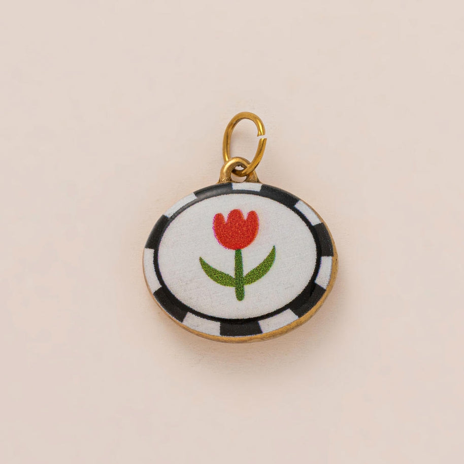 Color Heart Print DIY Shoe Charm 18K Gold Steel JX26041263GK