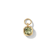 CZ Pendant Steel 18K Gold Vacuum Plating Adjustable Chain