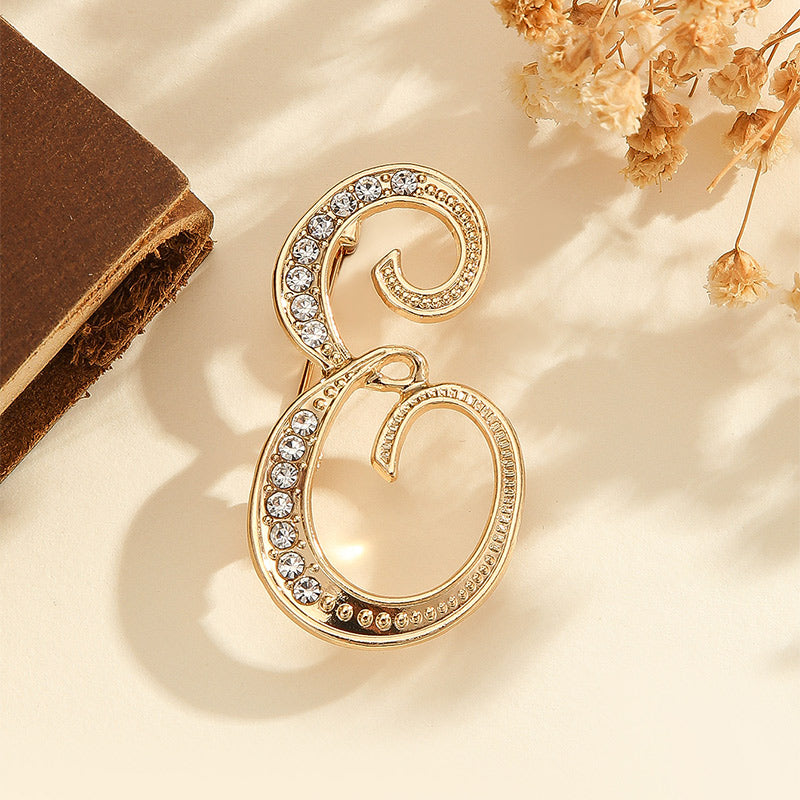 Korean Style  (A-Z) Alphabet Brooch JYYX001
