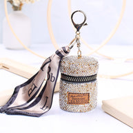 Rhinestones Headphone Pouch | Keychain Zero Bag | Luxury