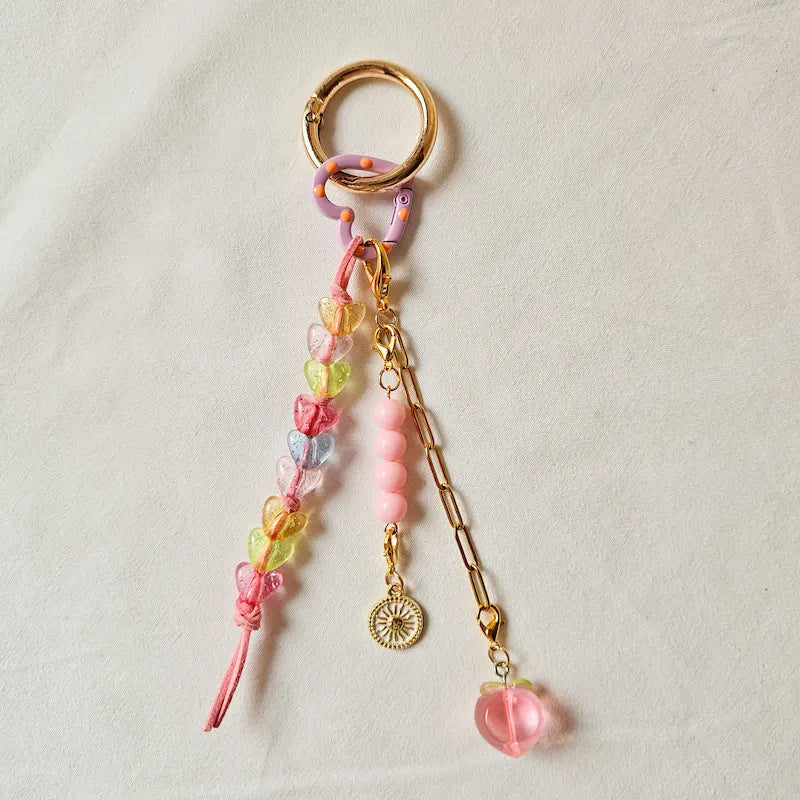 Dopamine DIY Colorful Beaded Bag Keychain Charm JX26032073GK