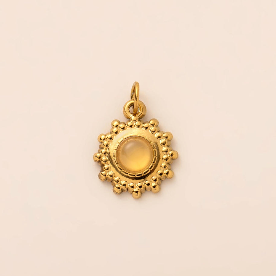 Stainless Steel Celestial Gemstone Charms DIY Pendants