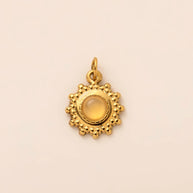 Stainless Steel Celestial Gemstone Charms DIY Pendants