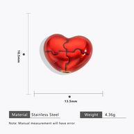 DIY Heart Bug Sun Charm Steel 18K Gold Plated JXCY1631-2406