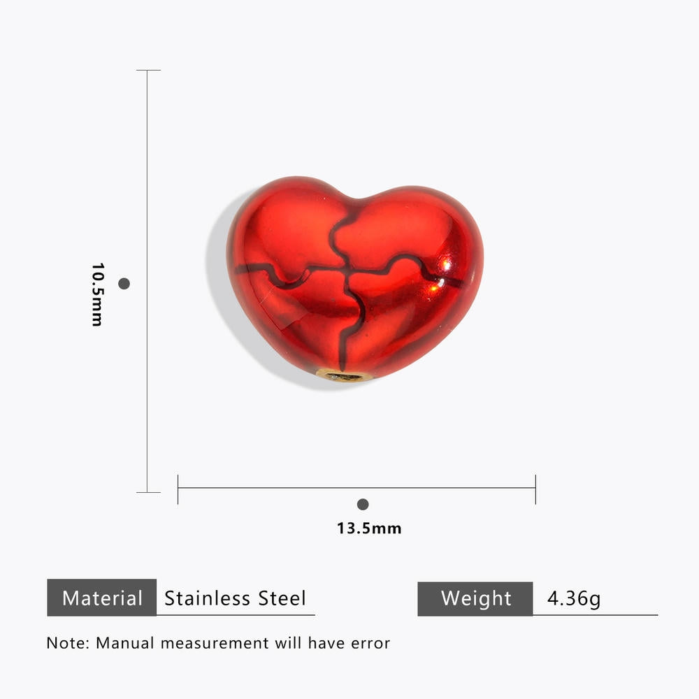 DIY Heart Bug Sun Charm Steel 18K Gold Plated JXCY1631-2406