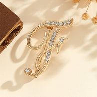 Korean Style  (A-Z) Alphabet Brooch JYYX001