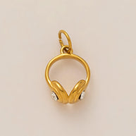 Bear Earphone Shoe Buckle 18K Gold Steel JX26041252GK