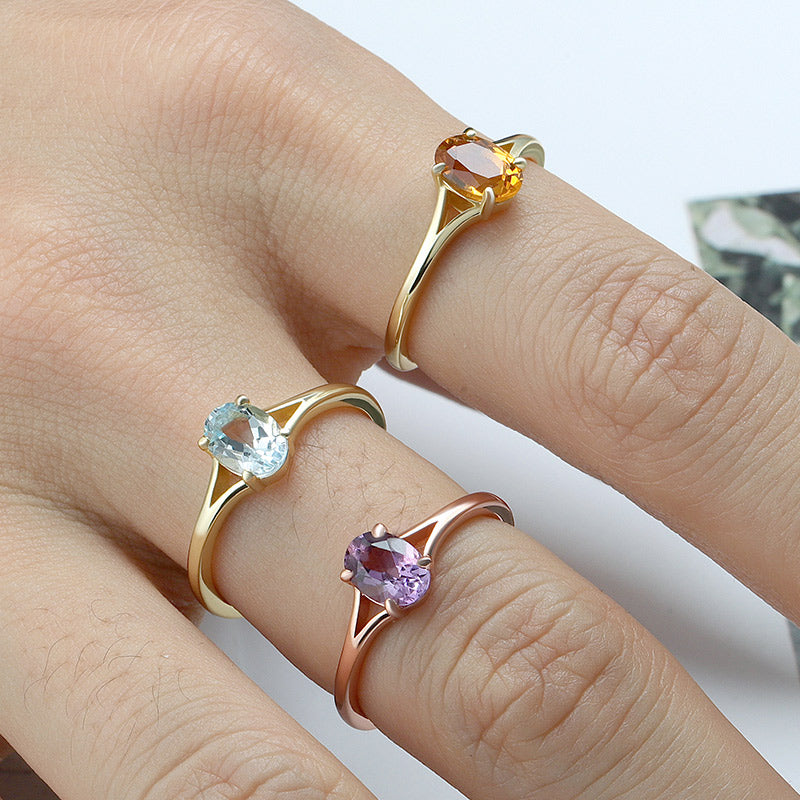 Oval Brazil Amethyst Ring