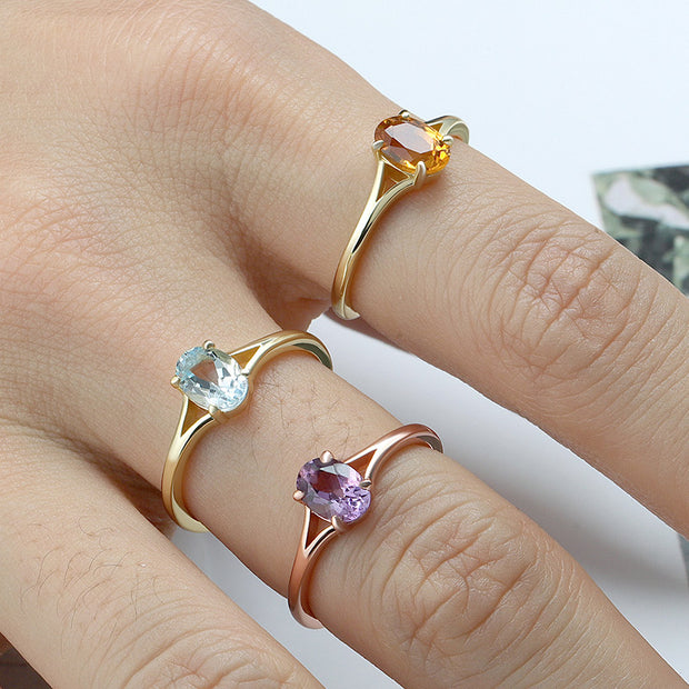 Oval Brazil Amethyst Ring