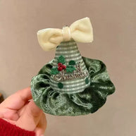 Christmas Hat Hair Clip | Plush Festive Headband for Photos