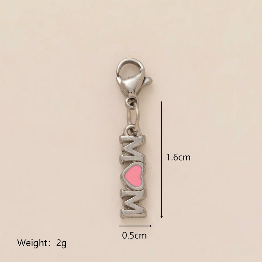 Pink Heart Lock DIY Shoe Charm 18K Gold Steel JX26041249GK