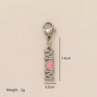 Pink Heart Lock DIY Shoe Charm 18K Gold Steel JX26041249GK