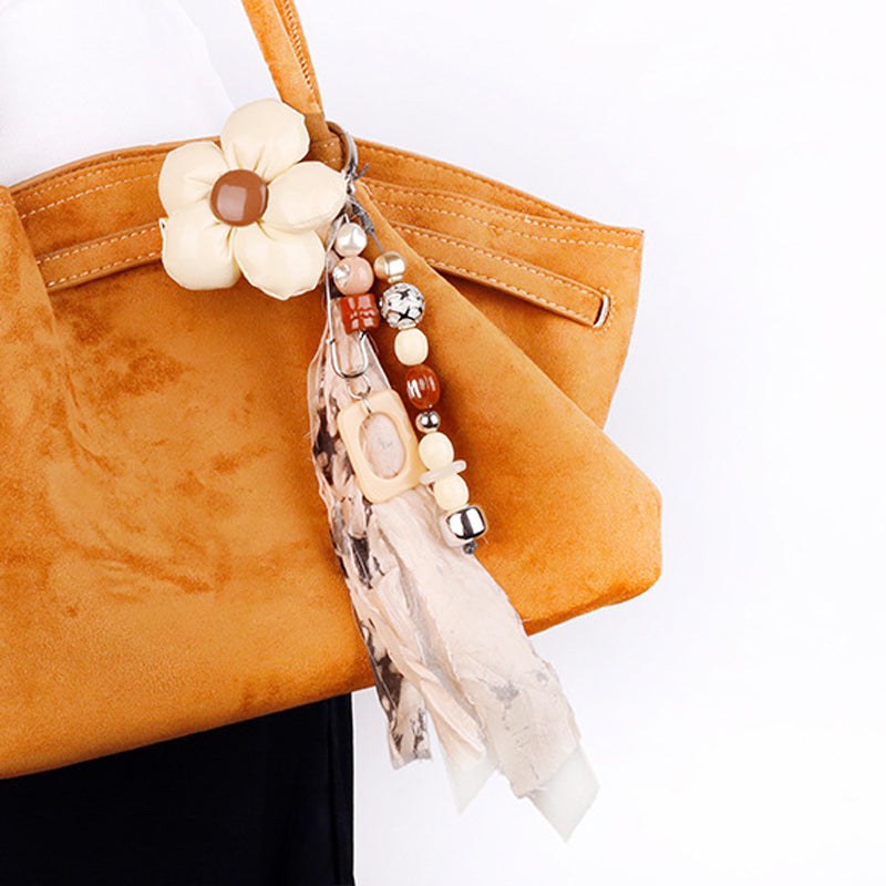 Fashion Keychain | Colorful Lace Rope Charm for Bags & Keys