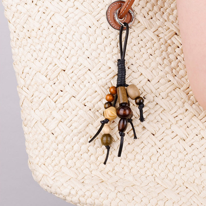 Handmade Keychains | Wood Beads Celebrity Inspired Style